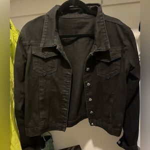 Black jean jacket